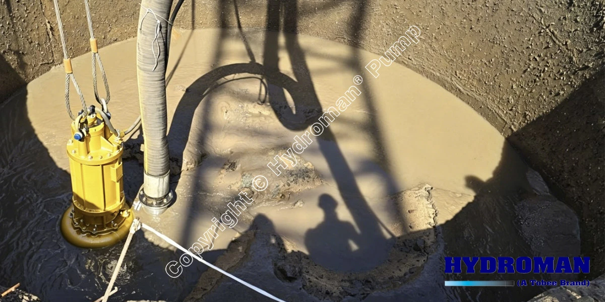 Hydroman Submersible Sludge Pumps Onsite Application