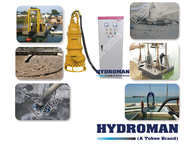 Hydroman 400TJQ330-50H8A Submersible Dredging Sand Slurry Pump with Agitator