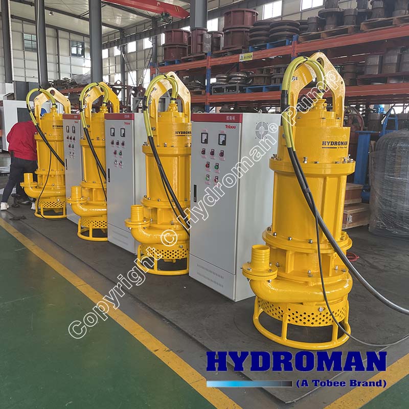 Submersible Slurry Pump with Agitator Started by VFD