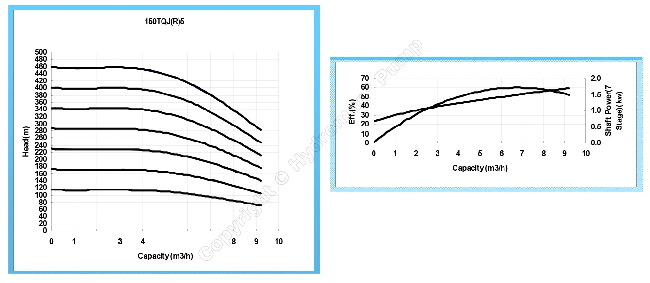 Hydroman Submersible Borehole Pump Curve